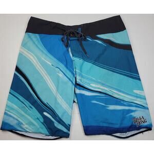 BILLABONG SURF BOARDSHORTS SHORTS MEN 34 Platinum Stretch Ocean Blue Green White